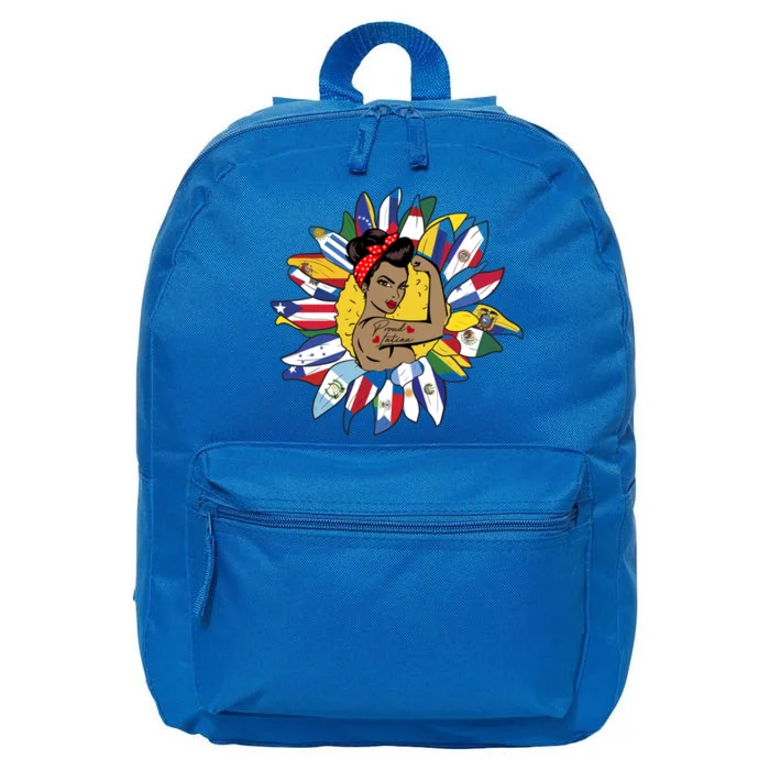 Proud Latina National Hispanic Heritage Month Feminism Gift 16 in Basic Backpack