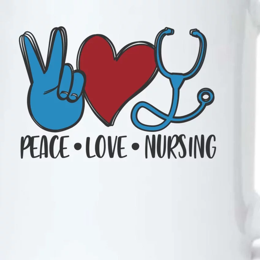 Peace Love Nursing Cool Graphic Gift For Nurse Gift Black Color Changing Mug