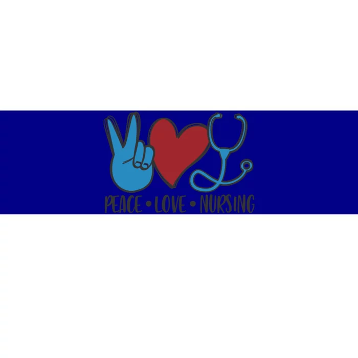 Peace Love Nursing Cool Graphic Gift For Nurse Gift Bumper Sticker