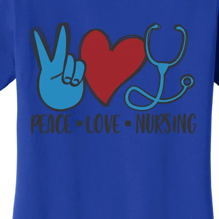 Peace Love Nursing Cool Graphic Gift For Nurse Gift Women's T-Shirt