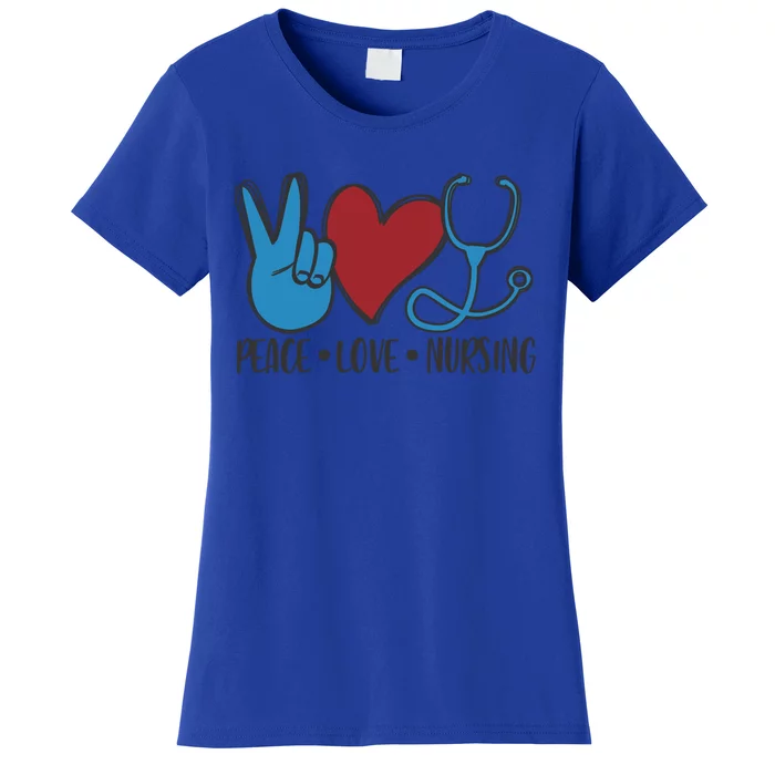 Peace Love Nursing Cool Graphic Gift For Nurse Gift Women's T-Shirt