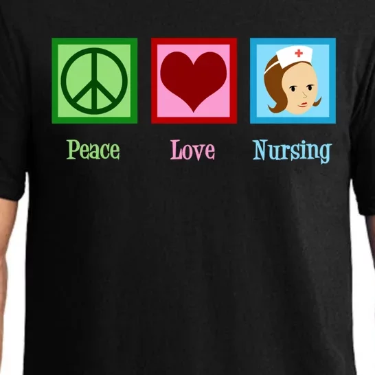 Peace Love Nursing Cute Nurse Cute Gift Pajama Set