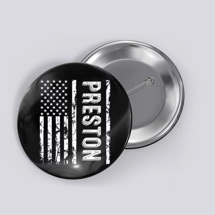 Preston Last Name Funny Surname Team Preston Family Reunion Button