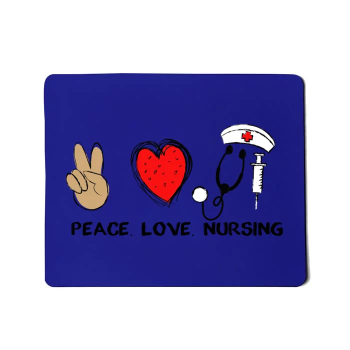 Peace Love Nursing Doctor Nurse Health Care Gift Mousepad