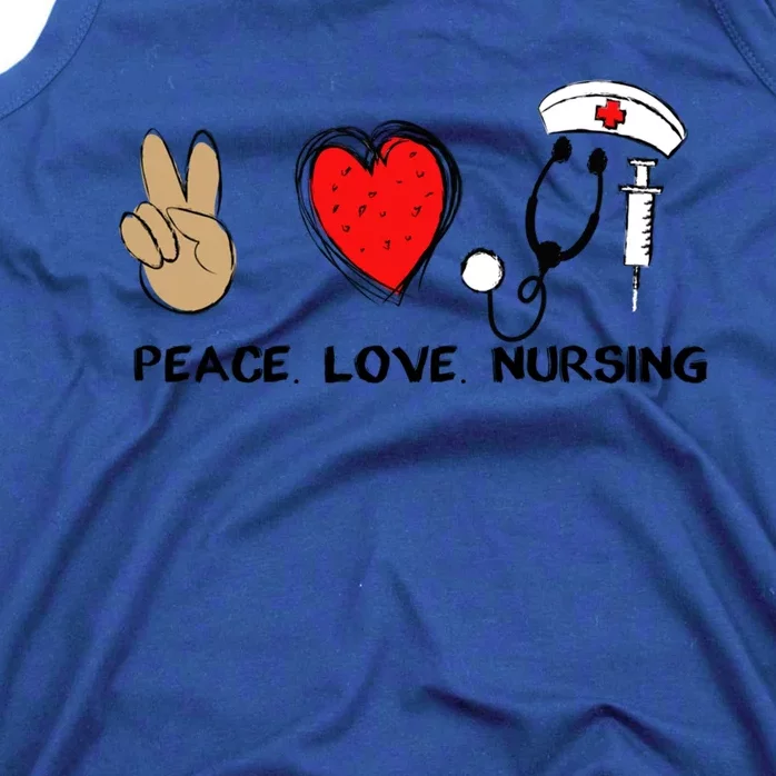 Peace Love Nursing Doctor Nurse Health Care Gift Tank Top