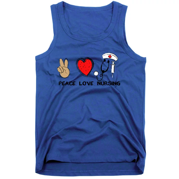 Peace Love Nursing Doctor Nurse Health Care Gift Tank Top