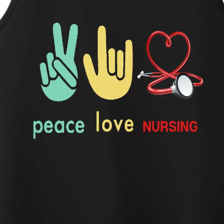 Peace Love Nursing Funny Nurse Costume Gift Performance Tank