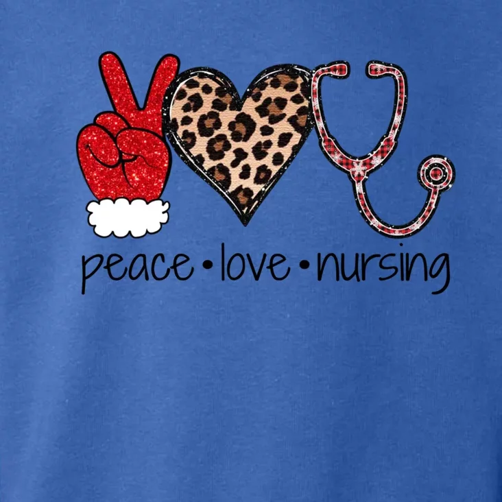 Peace Love Nursing Stethoscope Leopard Nurse Christmas Meaningful Gift Toddler Hoodie