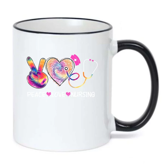 Peace Love Nursing Happy Nurse Week Day On May Great Gift Black Color Changing Mug