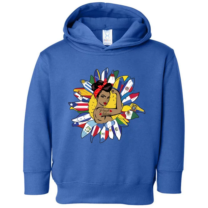 Proud Latina National Hispanic Heritage Month Feminism Gift Toddler Hoodie