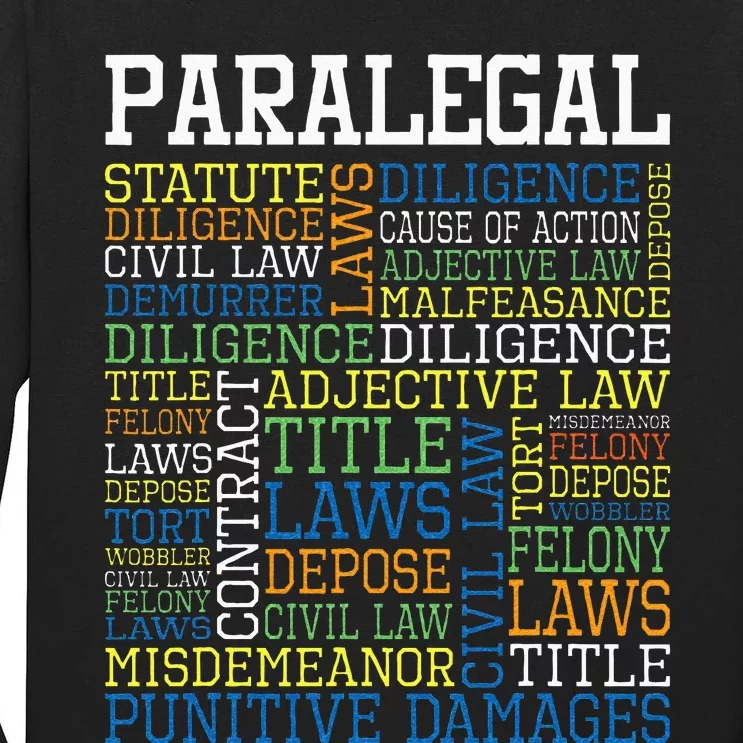 Paralegal Law Office Justice Jurist Attorney Assistant Tall Long Sleeve T-Shirt