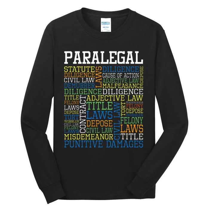 Paralegal Law Office Justice Jurist Attorney Assistant Tall Long Sleeve T-Shirt