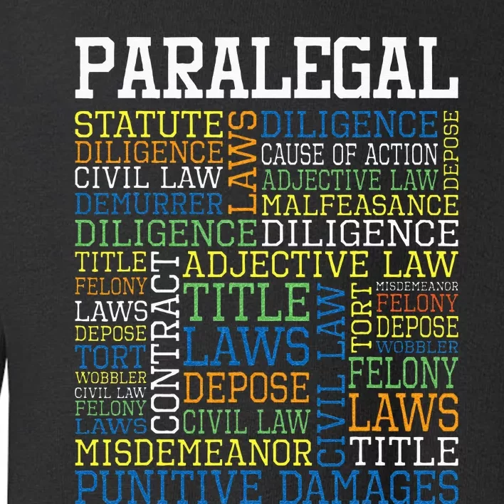 Paralegal Law Office Justice Jurist Attorney Assistant Toddler Sweatshirt