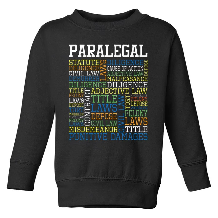 Paralegal Law Office Justice Jurist Attorney Assistant Toddler Sweatshirt