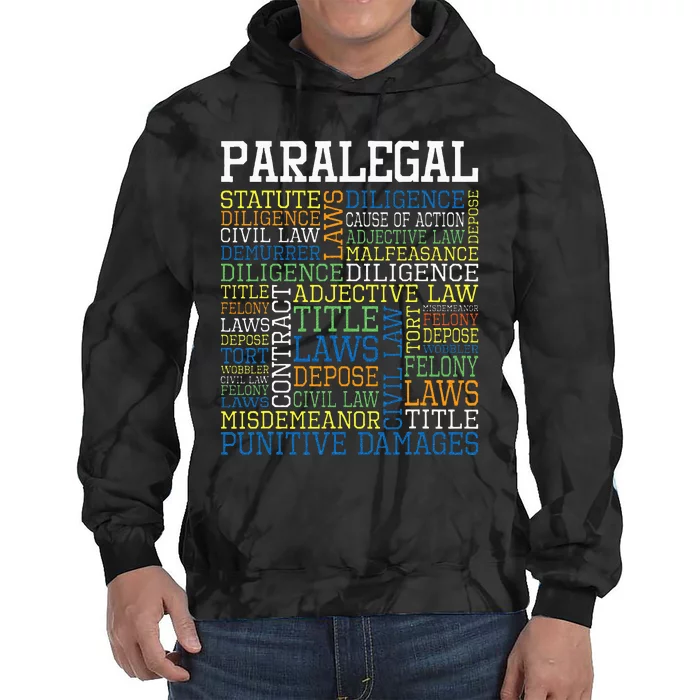 Paralegal Law Office Justice Jurist Attorney Assistant Tie Dye Hoodie