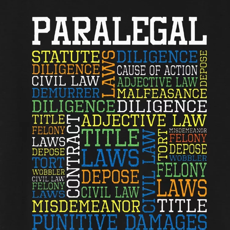 Paralegal Law Office Justice Jurist Attorney Assistant Women's Crop Top Tee