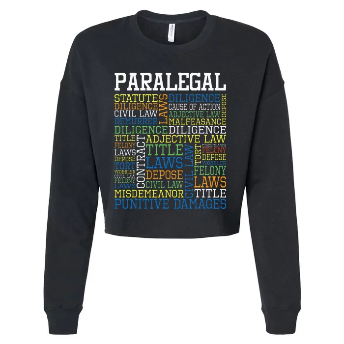 Paralegal Law Office Justice Jurist Attorney Assistant Cropped Pullover Crew