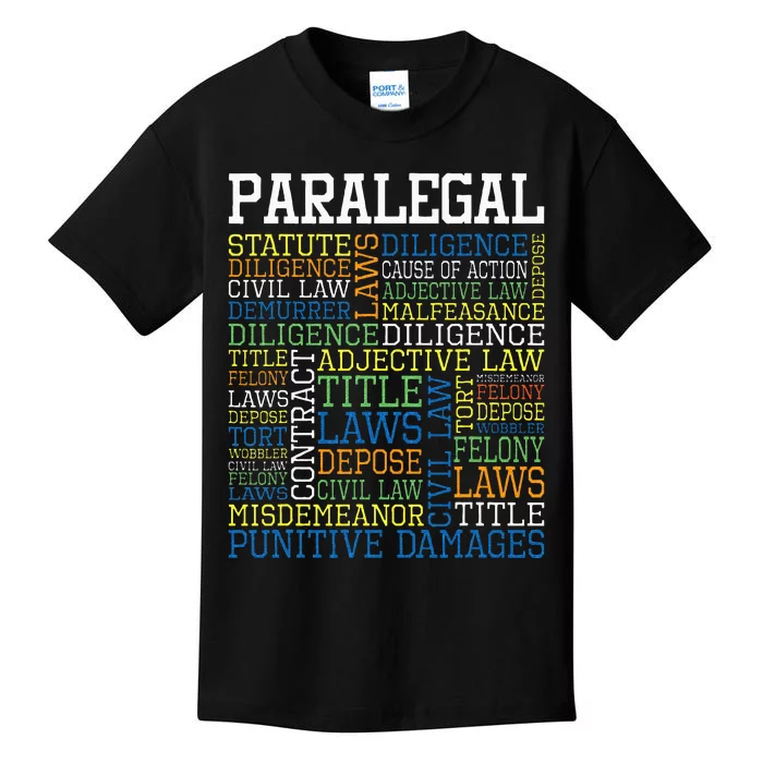 Paralegal Law Office Justice Jurist Attorney Assistant Kids T-Shirt