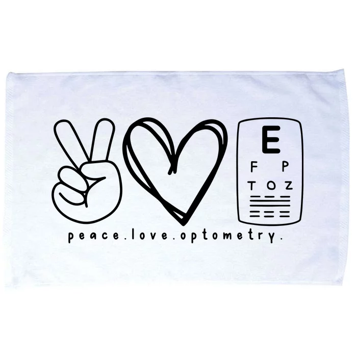 Peace Love Optometry Microfiber Hand Towel