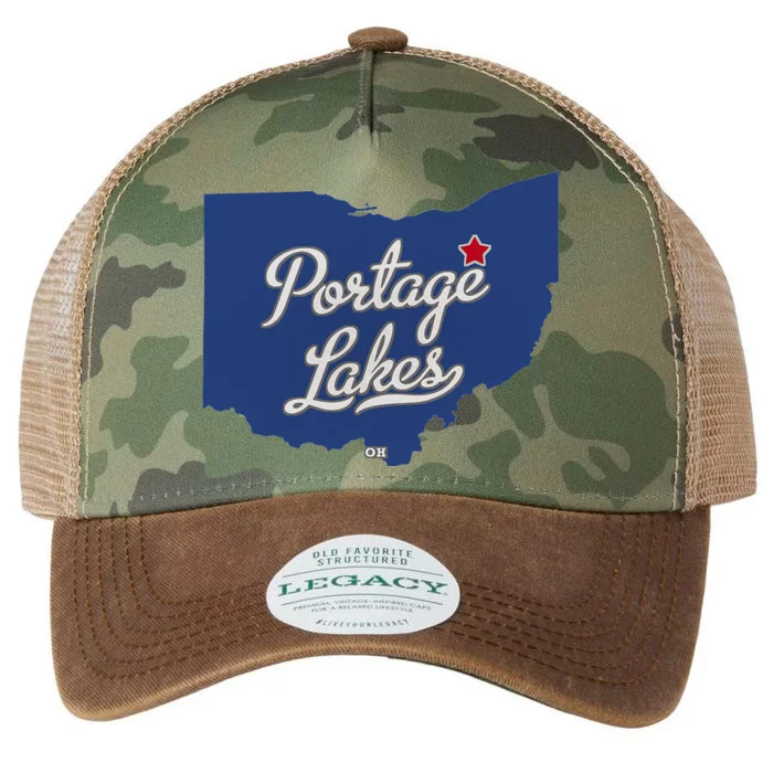 Portage Lakes Ohio OH Map Legacy Tie Dye Trucker Hat