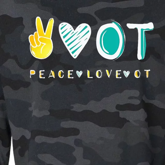 Peace Love Ot Ota Occupational Therapy Cropped Pullover Crew