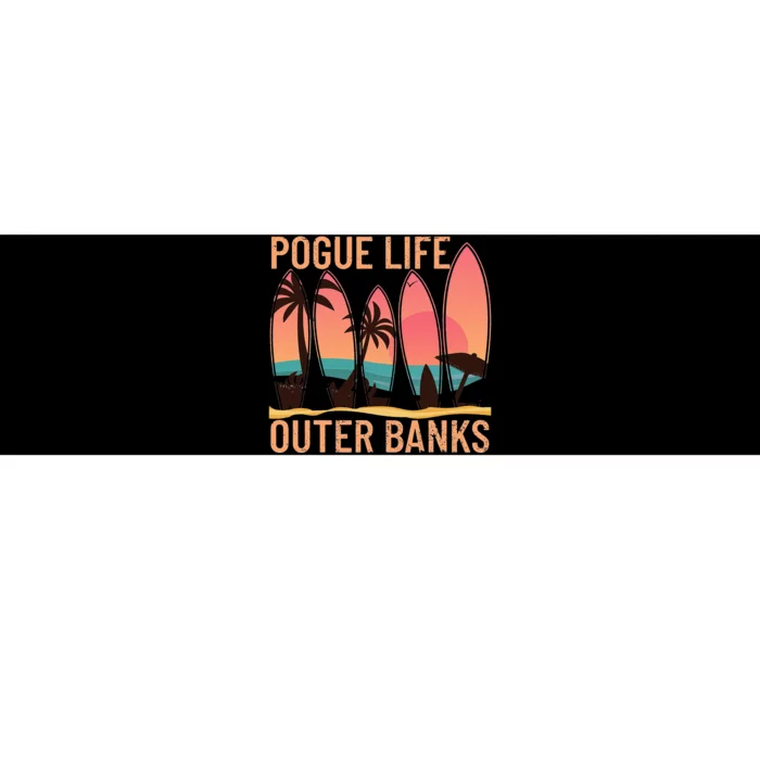 Pogue Life Outer Banks Beach Sunset Surfing Bumper Sticker