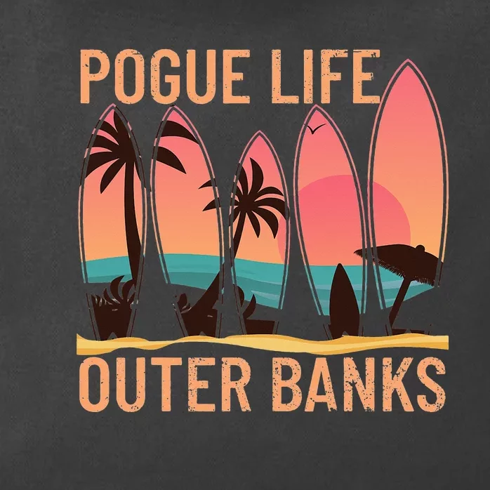 Pogue Life Outer Banks Beach Sunset Surfing Zip Tote Bag