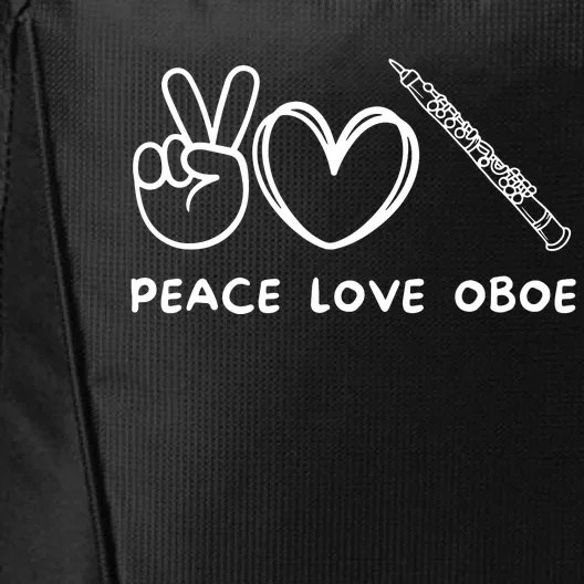 Peace Love Oboe Retro Oboe Lover Oboe Player Oboes Music City Backpack