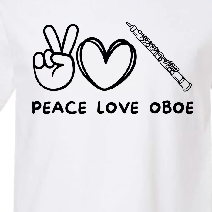 Peace Love Oboe Retro Oboe Lover Oboe Player Oboes Music Garment-Dyed Heavyweight T-Shirt