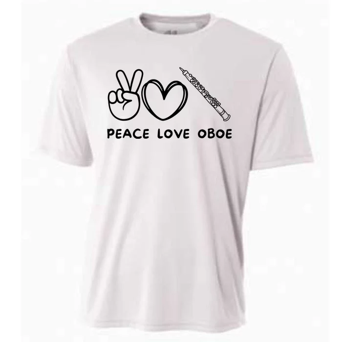 Peace Love Oboe Retro Oboe Lover Oboe Player Oboes Music Cooling Performance Crew T-Shirt