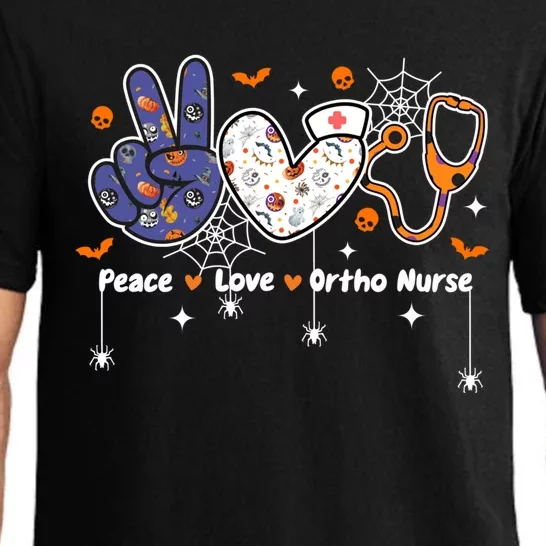 Peace Love Orthopaedic Nurse Nursing Life Halloween Costume Gift Pajama Set