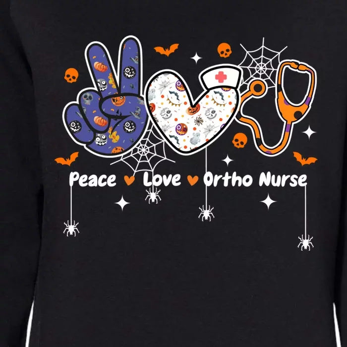 Peace Love Orthopaedic Nurse Nursing Life Halloween Costume Gift Womens California Wash Sweatshirt