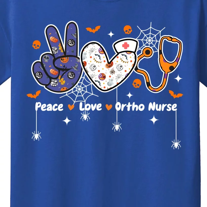 Peace Love Orthopaedic Nurse Nursing Life Halloween Costume Gift Kids T-Shirt