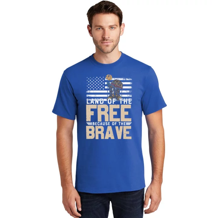 Patriot Land Of The Free Because Of The Brave Funny Gift Tall T-Shirt