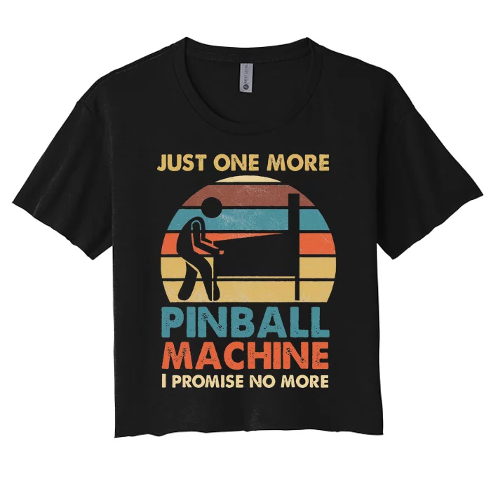 Pinball Lovers Pub Sports Pinball Women's Crop Top Tee