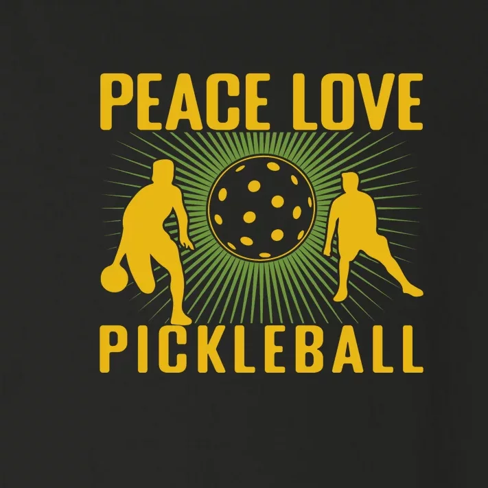 Peace Love Pickleball Sport Gift Toddler Long Sleeve Shirt