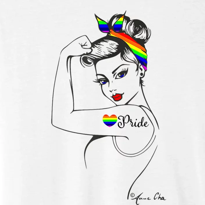 Pride LGBT Power Pin Up Art Modern Rosie The Riveter ChromaSoft Performance T-Shirt