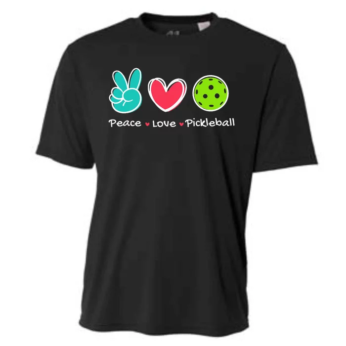 Peace Love Pickleball Court Play Loves Pickleball Cooling Performance Crew T-Shirt