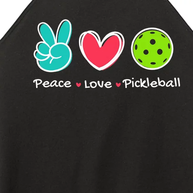 Peace Love Pickleball Court Play Loves Pickleball Women’s Perfect Tri Rocker Tank