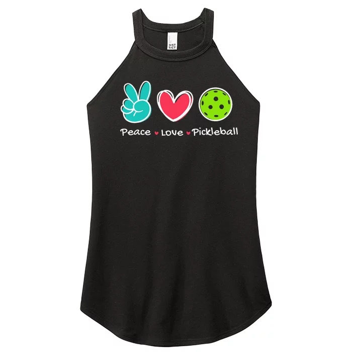 Peace Love Pickleball Court Play Loves Pickleball Women’s Perfect Tri Rocker Tank