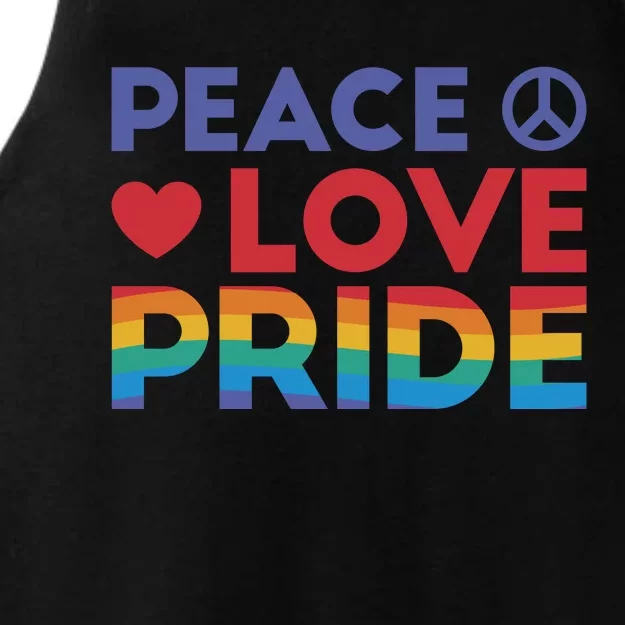 Peace Love Pride Ladies Tri-Blend Wicking Tank