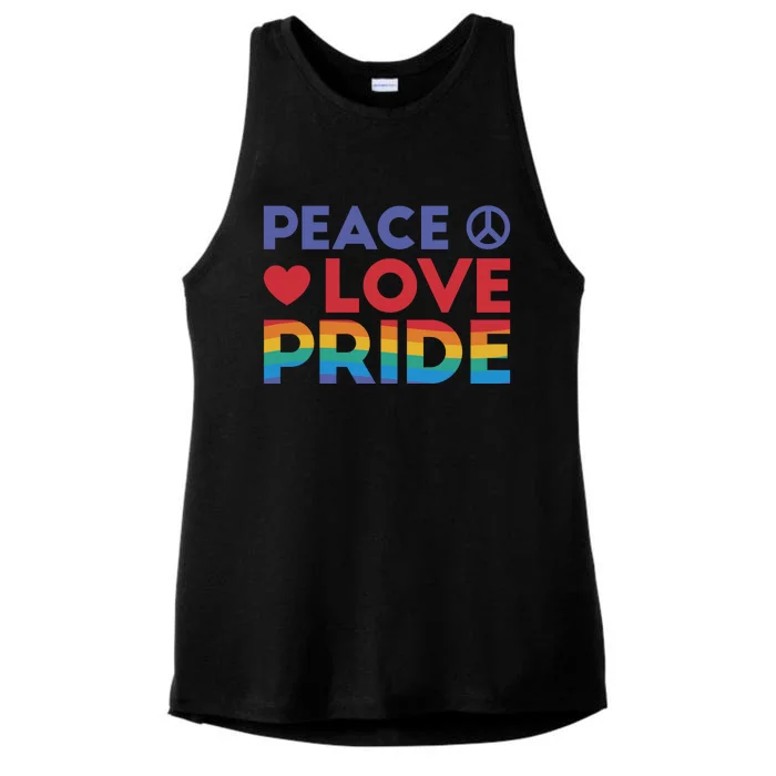 Peace Love Pride Ladies Tri-Blend Wicking Tank