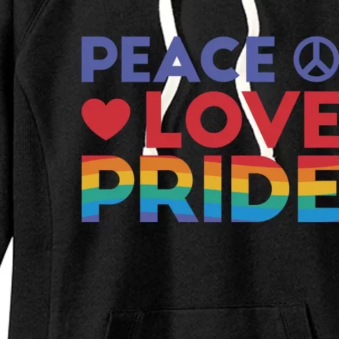 Peace Love Pride Women's Fleece Hoodie