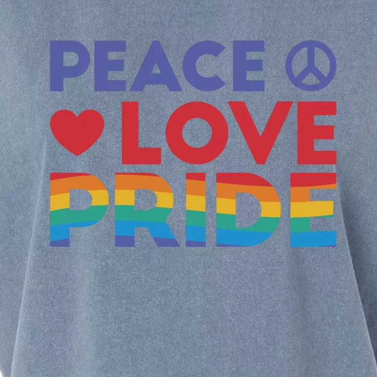 Peace Love Pride Garment-Dyed Women's Muscle Tee