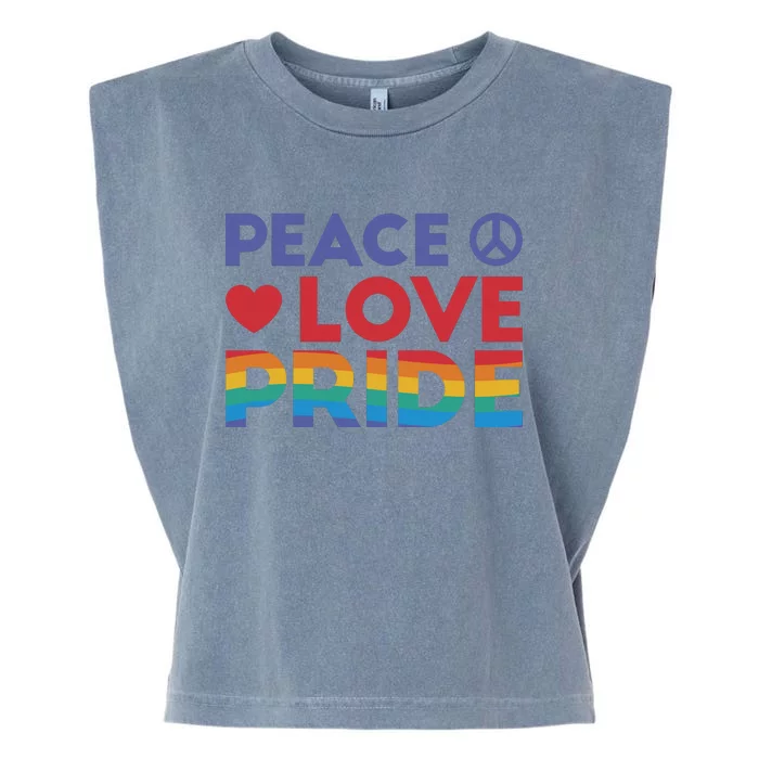 Peace Love Pride Garment-Dyed Women's Muscle Tee