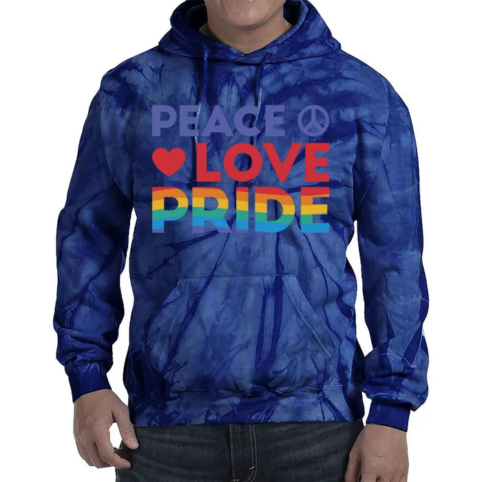 Peace Love Pride Tie Dye Hoodie