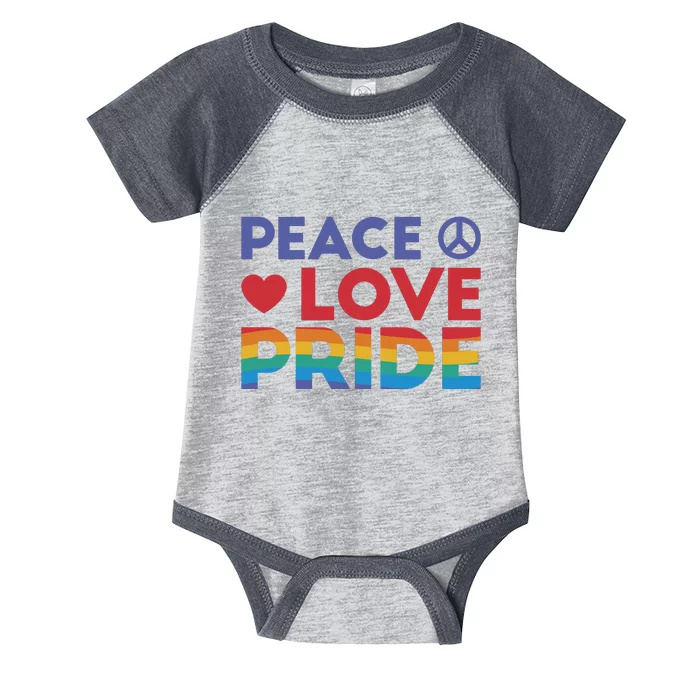 Peace Love Pride Infant Baby Jersey Bodysuit