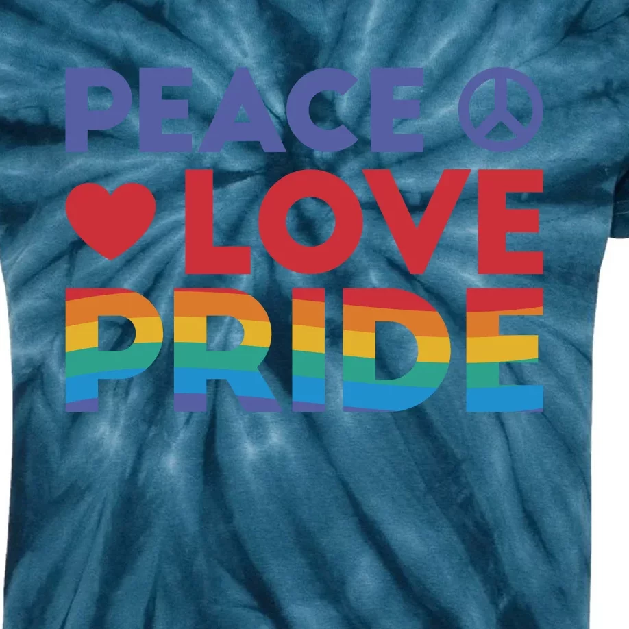 Peace Love Pride Kids Tie-Dye T-Shirt