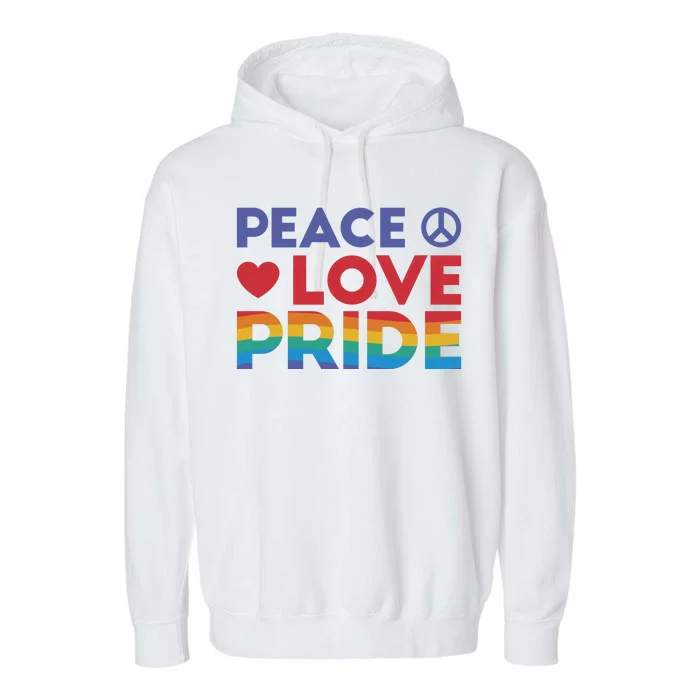 Peace Love Pride Garment-Dyed Fleece Hoodie