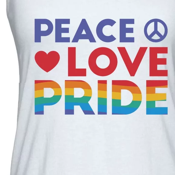 Peace Love Pride Ladies Essential Flowy Tank